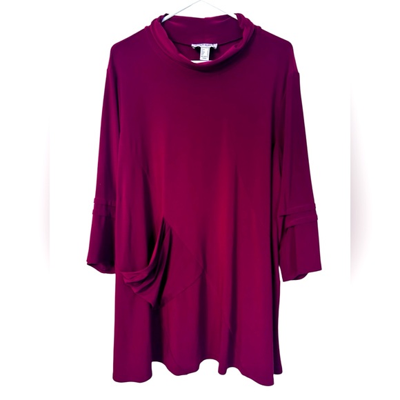 Joseph Ribkoff Tops - Joseph Ribkoff high neck tunic top with unique pocket, size 16